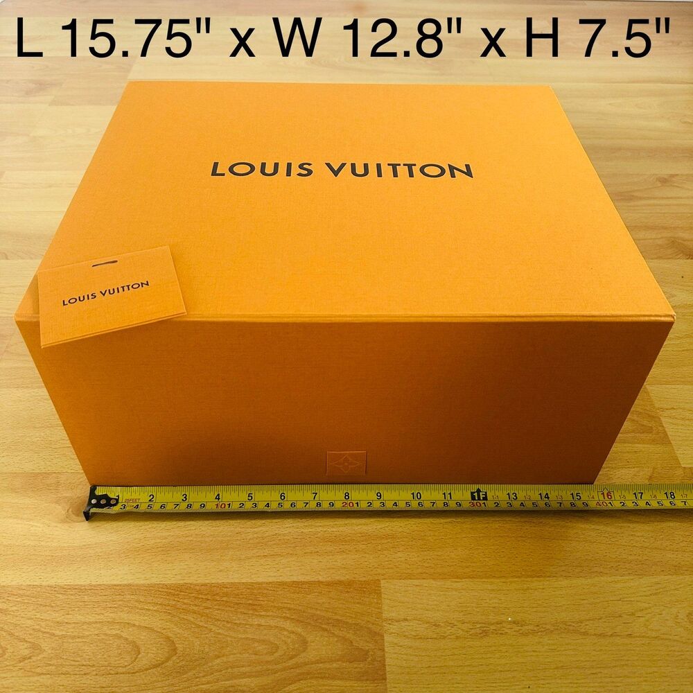 LV Louis Vuitton EMPTY large gift box - orange, L 15.75" x W 12.8" x H 7.5”